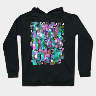 pinky aqua abstract painting modern design Hoodie